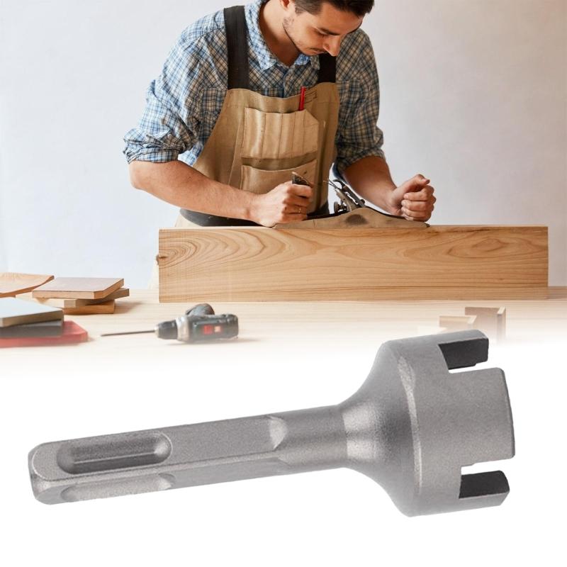 Professional Ground Rod Driver Attachment Drill Bit Driver Square Crosses Pile Ground Rod Adapter Bit for Hammer Drill