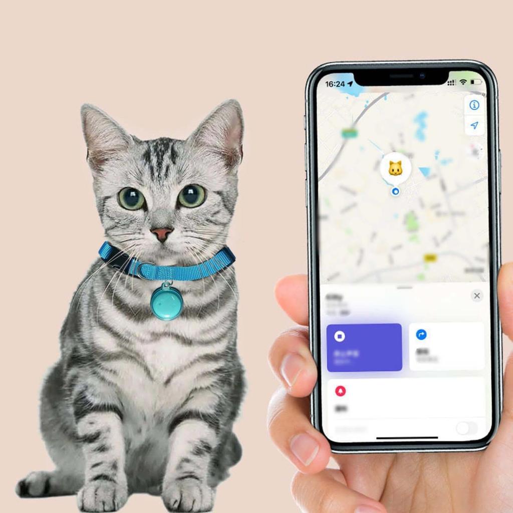 GPS Cat Collar - Waterproof Pet Location Tag For IOS Android, Smart Real-Time Tracking With Safety Elastic Buckle, Lightweight
