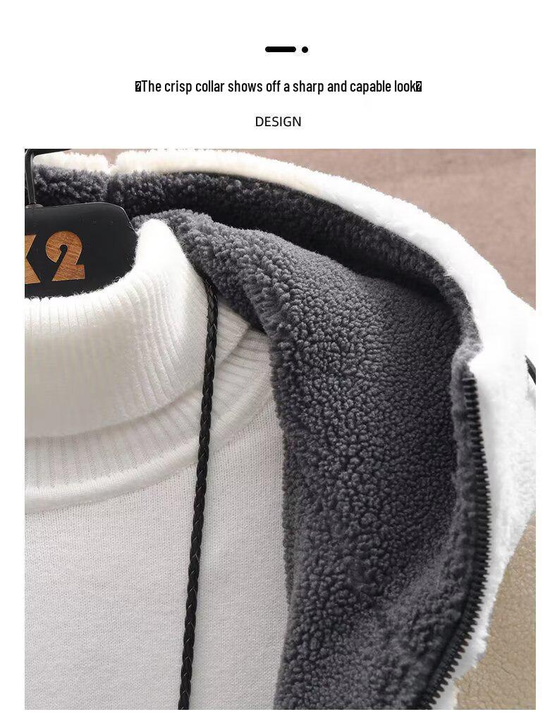 Men's Cotton-Padded Fleece Jacket for Autumn/Winter - Thick, Hong Kong Style for Teens, Boys, Junior & High School Students