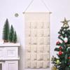 Christmas Ornaments, Christmas Advent Calendar, Canvas Bronzing Number Wall Calendar, 24 Pockets