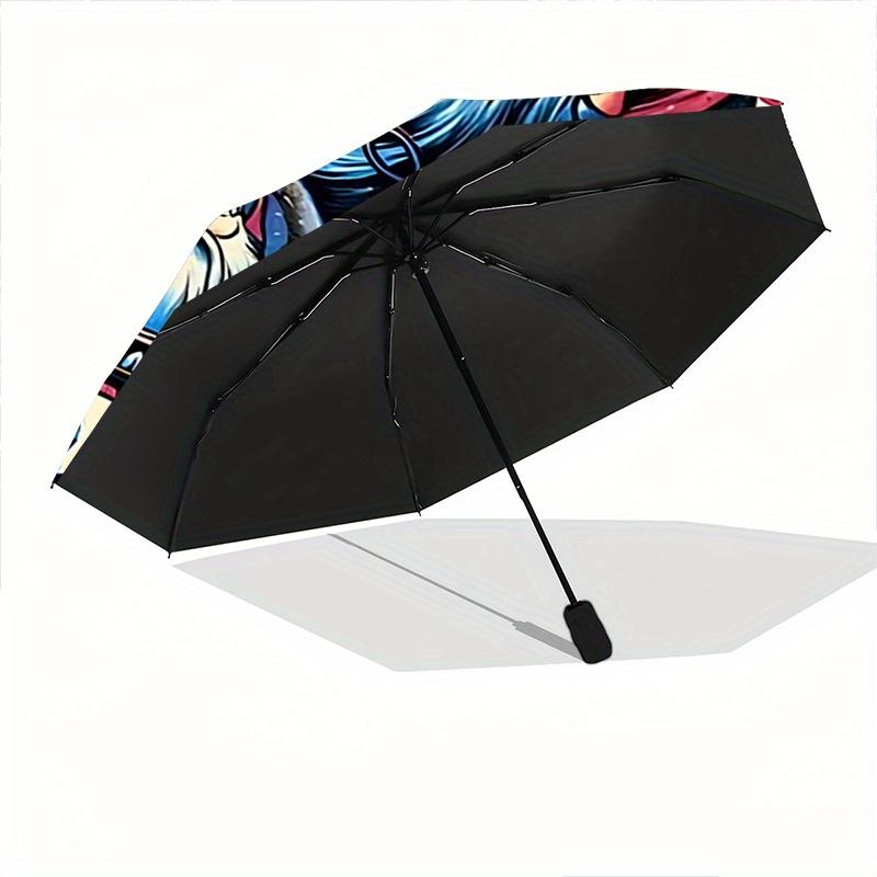 1pc Christmas Skeleton Design Durable Cartoon Folding Umbrella, Portable 3-Fold Compact Umbrella for Men and Women, Suitable for Travel or Daily