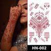 HN Red Lace Henna Tattoo Stickers - European & American Style, Creative & Sexy Temporary Lace Tattoos