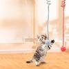 Cat Play Toy Cats Interactive Spring Toy Intelligence Games for Cat Retractable Elastic Rope Teasing Cat Stick Hanging Pet Toy