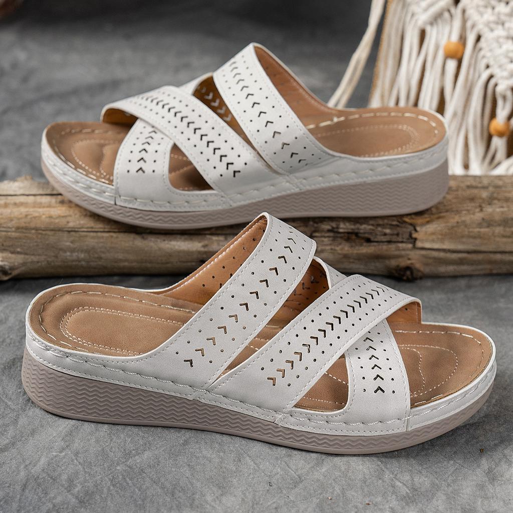 Slippers Women Summer Fashion Slip on Platform Wedges Sandals Casual Beach Shoes Peep Toe Non-slip Sandalias De Mujer