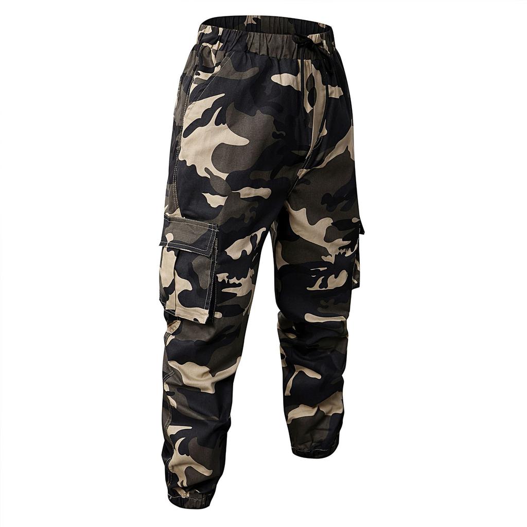 Herren Lockere Freizeit Mehrzwecktaschen Baumwolle Arbeits Hose