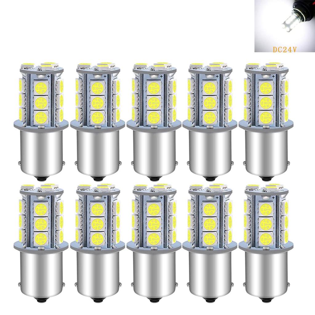 24V S25 LED Single White Back Lamp for Trucks, Buses,