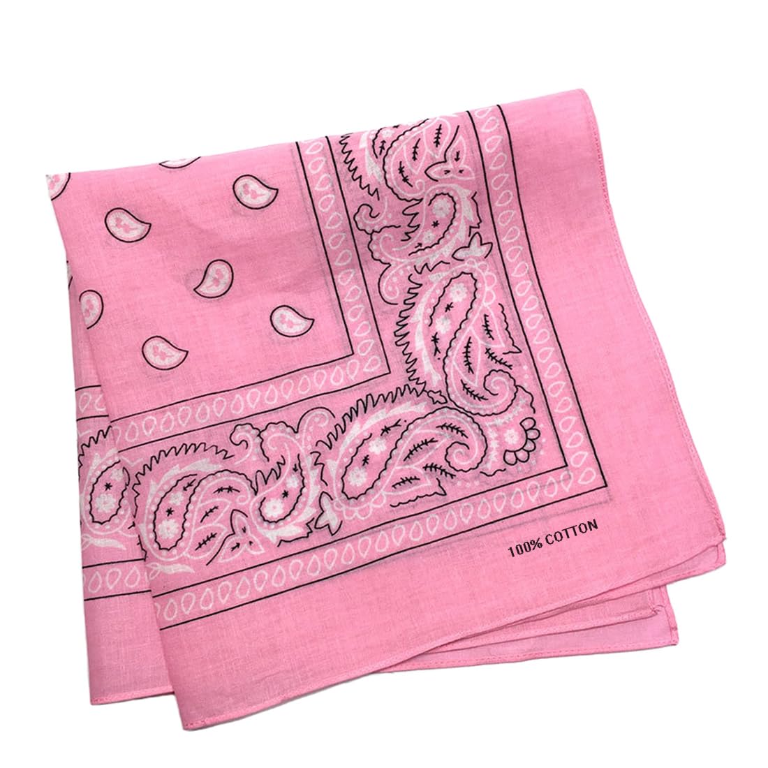 

Trifong Bandana Paisley Bandana Adults Pink 100% Cotton Large Cashew Pattern Men s Women s Handkerchief 55cm x 55cm