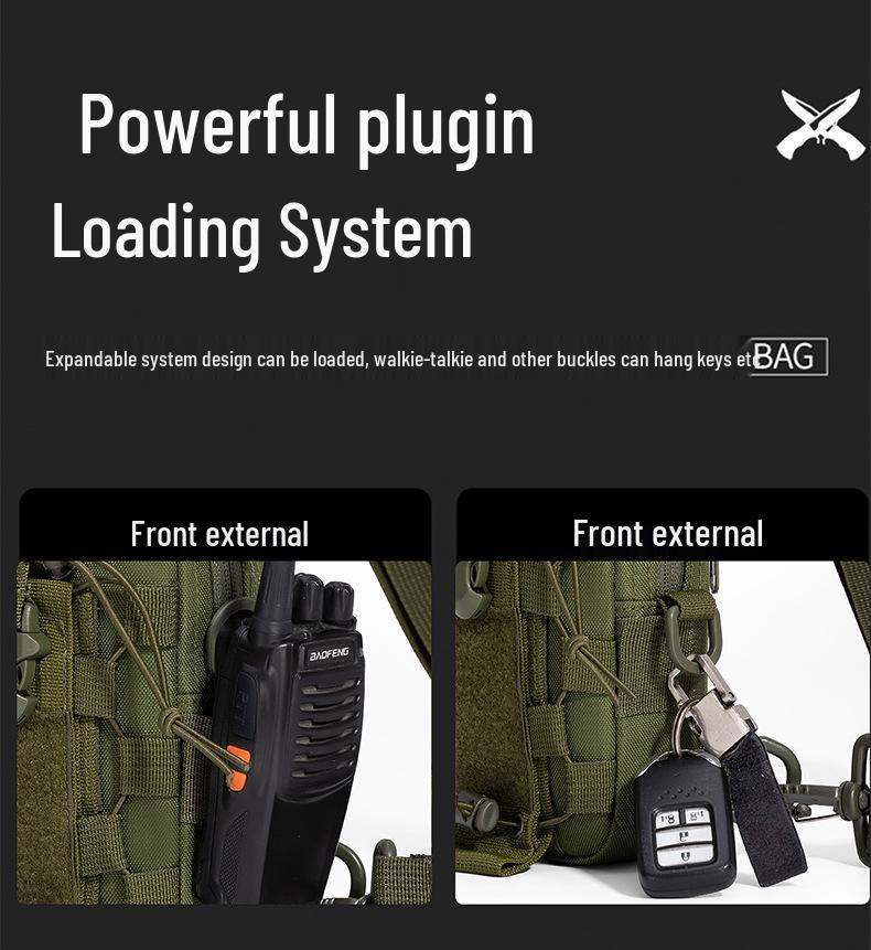 Men's Tactical Camouflage Crossbody Bag - Multi-Functional, Portable Outdoor Chest Bag for Camping, Sports & Cycling