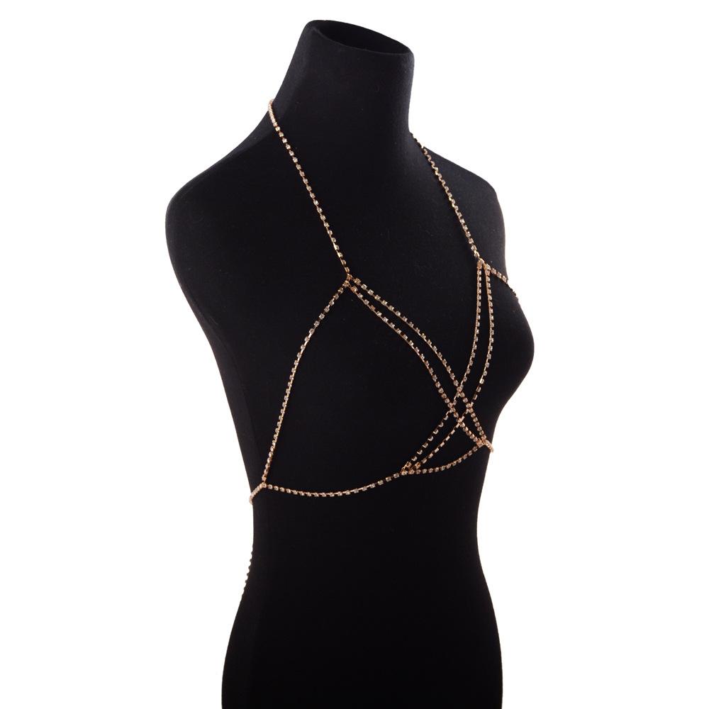 Adjustable Size Fine Fashion Jewelry Crystal Sexy Luxury Rhinestone Body Chain Women Underwear Womens Erotic Lingeries