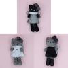 Kt Series Cat Plush Toy Keychain With Short Plush Material For Gifts And Accessories