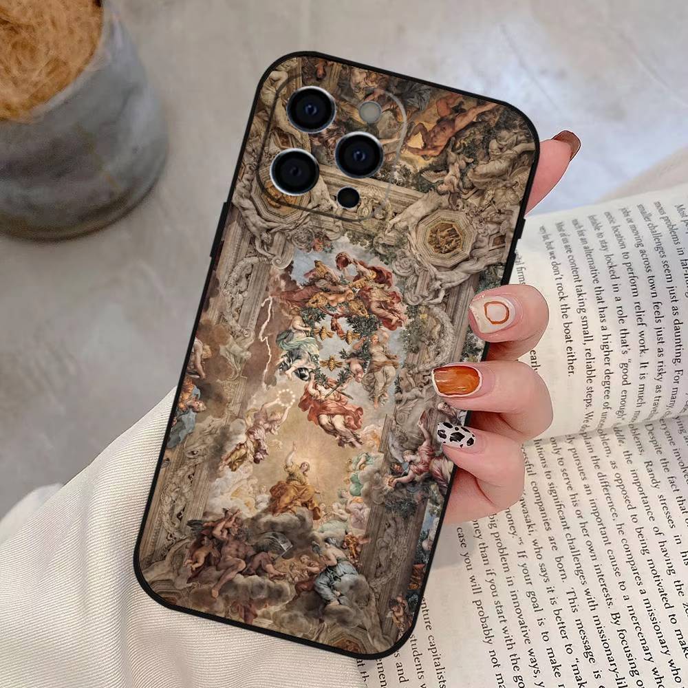 Classical Aesthetic Art  Phone Case For iPhone 17, 16,15,14,13,12,11 Plus,Pro Max, Others Soft Black Cover