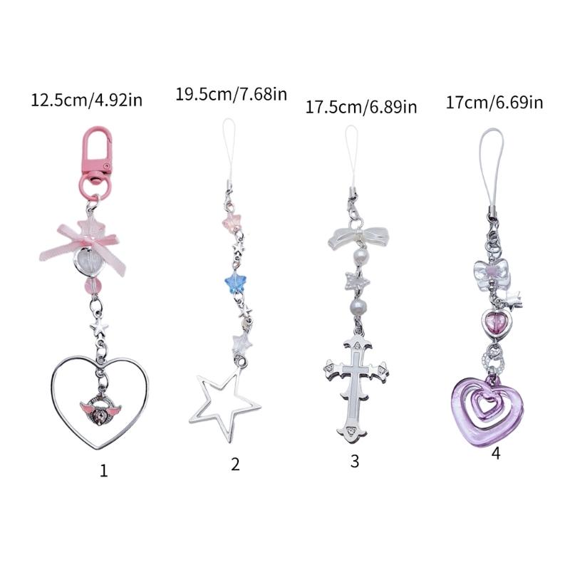 Trendy Phone Accessory Cute Phone Jewelry Dopamine Lovely Phone Pendants Alloy Acrylic Material Phone Charm for Phone