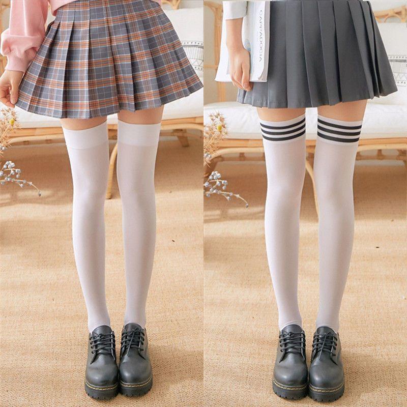Children'S Stockings Velvet Girls' Stockings Knee Socks Summer Thin Children'S Long Socks Big Children'S Football Socks
