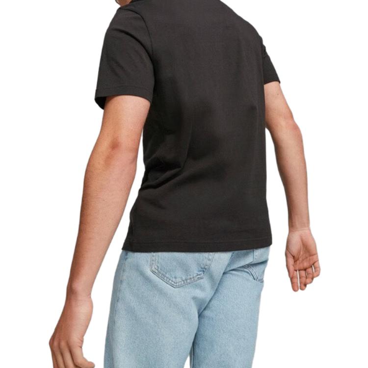 Puma American Retro Letter Print Casual Short Sleeve Crew Neck T-Shirt Men Tops Black 679596-01