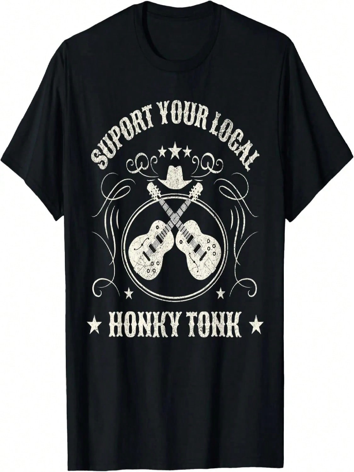 Support Your Local Honky Tonk Country Music Bar T-Shirt S разноцветный