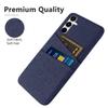 For Samsung Galaxy A55 5G Case with Dual Card Holder Cloth Texture Phone Cover