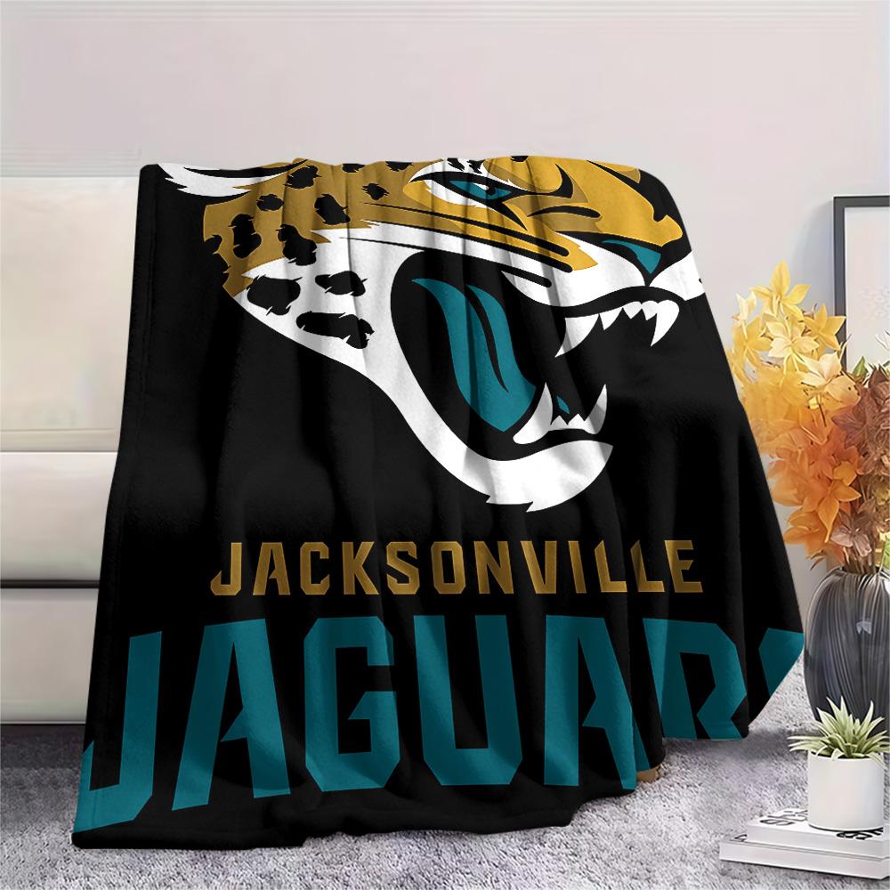 Jacksonville Jaguars Print Flannel Blanket, High Quality Comfortable for All Seasons, Home Decor, Warmth and Comfort, Perfect for Christmas Gifts