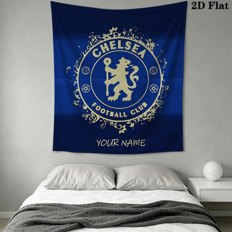 Custom Chelsea F.C Wall Hanging Printed Fabric Blanket Decorative Tapestries for Bedroom Living Room Home Decor