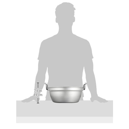Endo Shoji TKG Cooking Pot, 33cm, Two-Handed, Aluminum, Anodized for Immediate Use, Discoloration-Resistant, and Corrosion-Resistant, Outer Diameter x