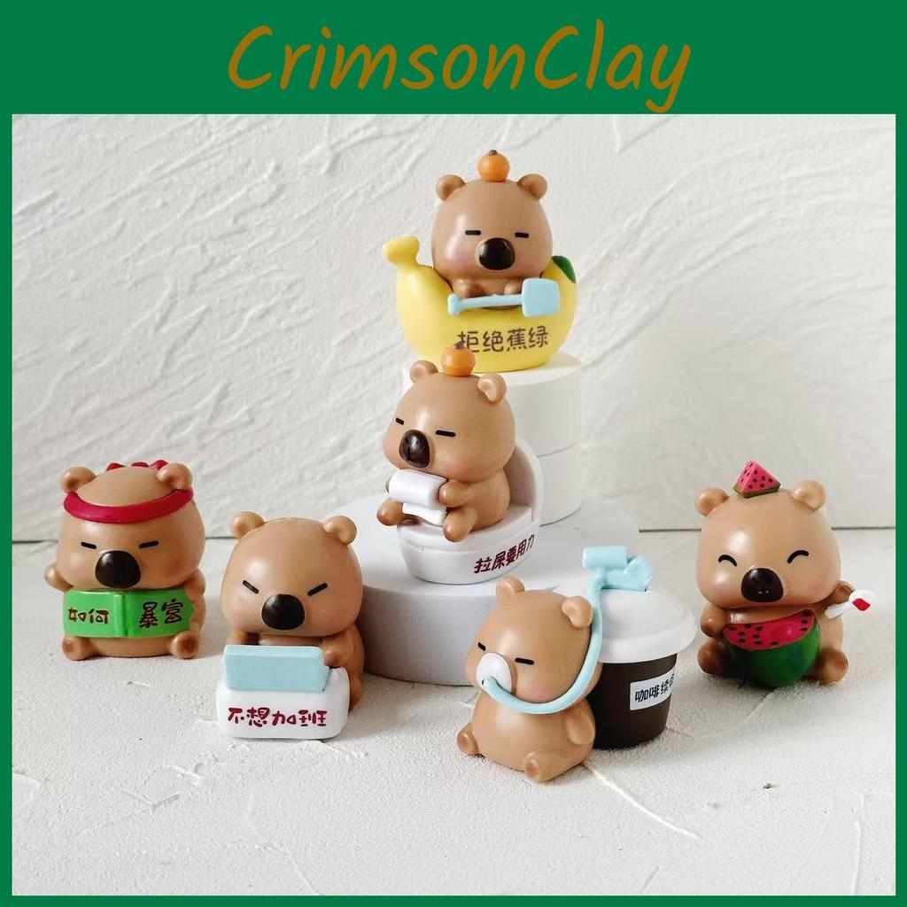 Action Figure Capybara Cartoon Model Toy Decoration Doll Children Ornament Gifts
