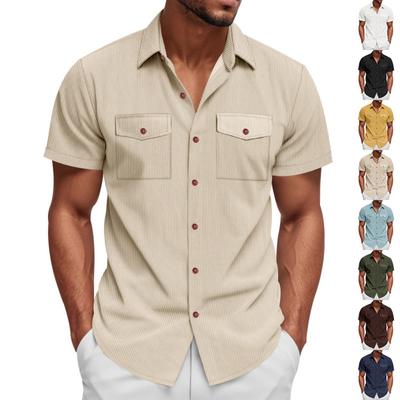 The Solid-color Short-sleeved Shirts for Men In Summer Are Casual, Loose, Comfortable and Fashionable. Men's Short-sleeved POLO Shirt