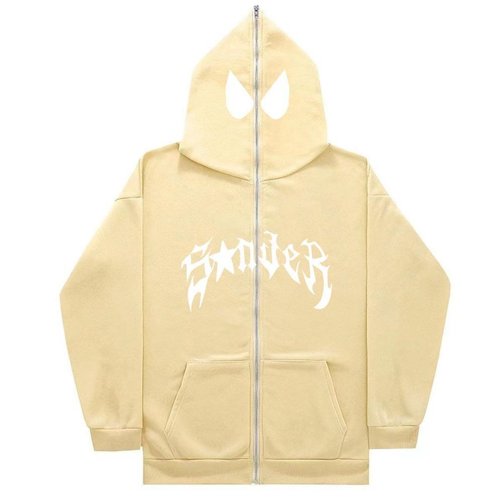 Y2k damskie bluzy z kapturem z nadrukami pająków damskie Hip Hop Zipper kurtka z długim rękawem płaszcze jesienno-zimowa Harajuku Casual luźna bluza z kapturem