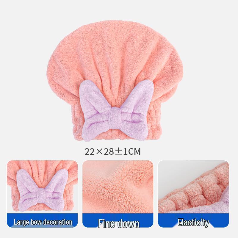 

Children s Princess Bow Quick-Dry Bath Hat - Antibacterial, Absorbent, Thickened for Girls Purple - Wholesale Start with One