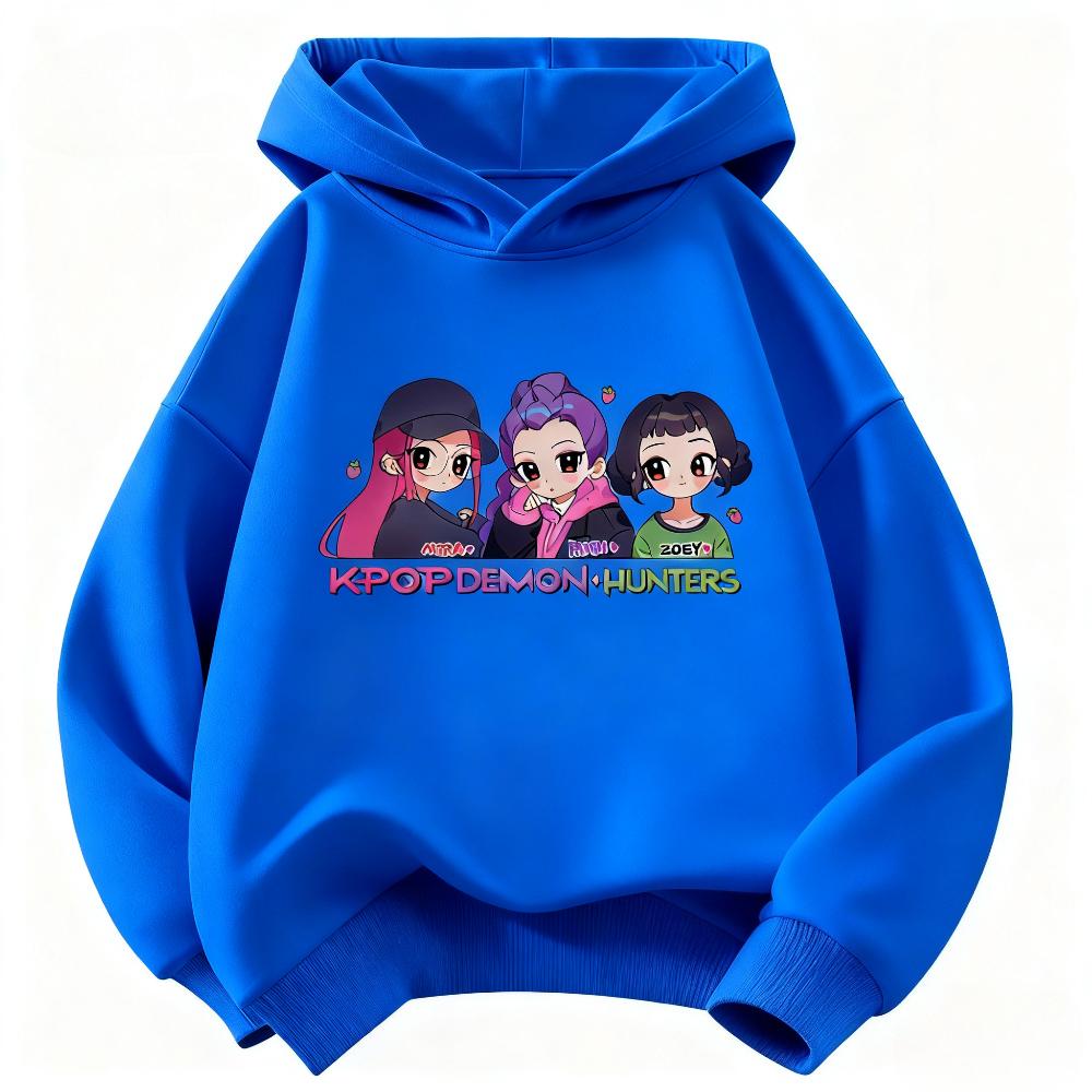 Kpop Devil Hunter Kids Hoodie, Autumn/Winter Warm Hoodie, Fashionable Boys' and Girls' Clothing, Casual Children's Clothing
