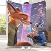 Coperta di Flanella Zootopia Nick Judy, Coperta in Peluche Ultra Morbida e Calda per Casa, Camera da Letto, Letto, Divano, Ufficio, Picnic, Bambini