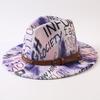New European and American style letter printing fashion top hat men's and women's fashion jazz hat sunscreen sun hat