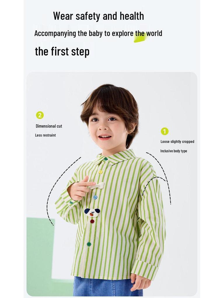 100% Cotton Dudu Family Kids' Spring Shirt - New Arrival for Boys & Babies