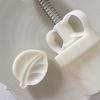 50g Plastic Material Mooncake Molds Leaf Shaped Mooncake Stamps DIY Baking Tools