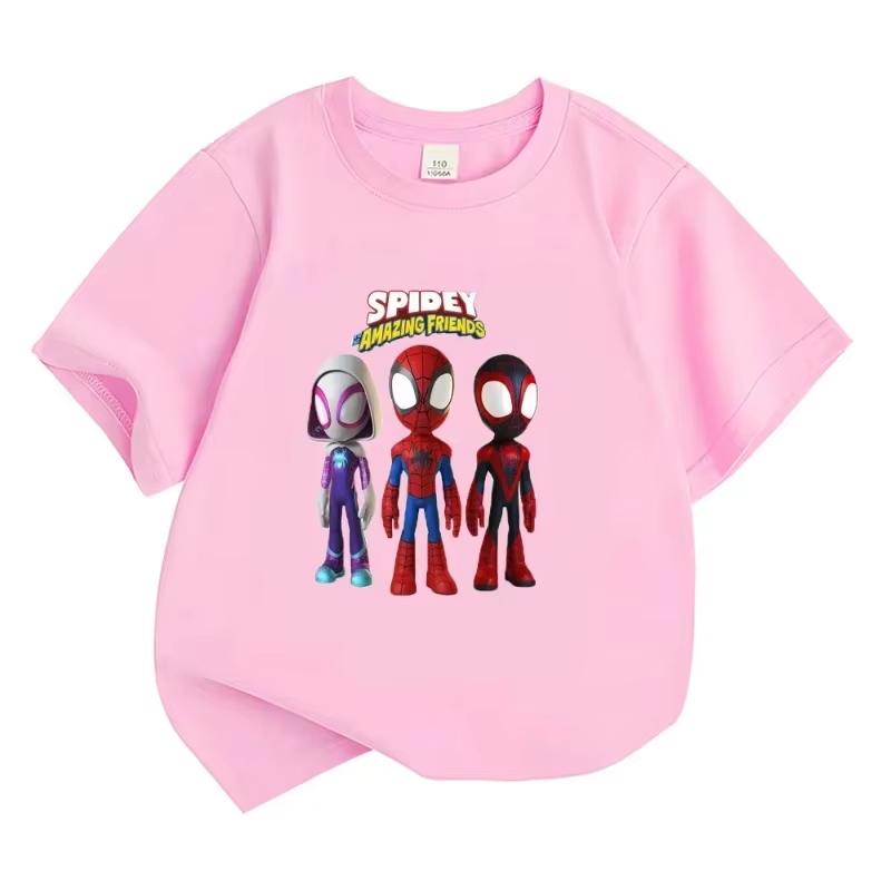 Summer New Personalized Children s T-shirt Cute Spider Man Printed 110