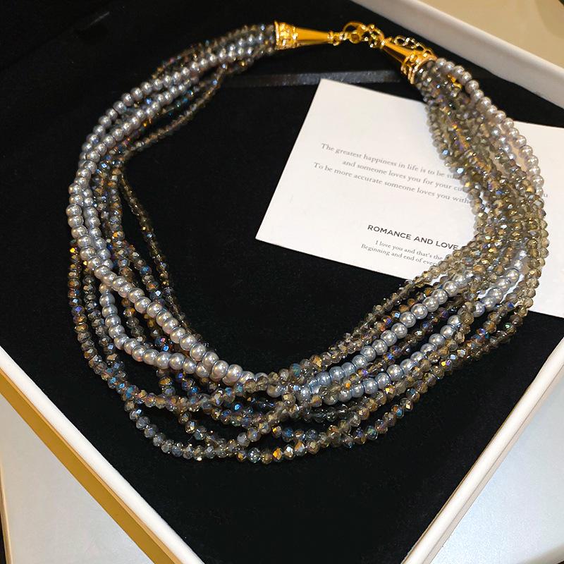 Collana con Perline per Clavicola Resort Bohemien - Accessorio di Moda di Lusso Leggero di Alta Gamma