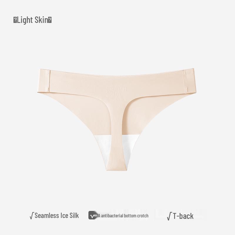 String en soie glacée sans coutures pour femme: Culottes de Yoga Fitness Invisibles pour l'Été