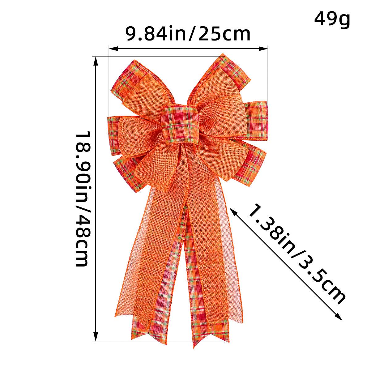 

Harvest festival decor bow, party decorative bow, pumpkin ribbon bow