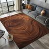 Wood Ring Printed Carpet Vintage Decorative Carpet Living Room Bedroom Kitchen Entrance Non Slip Mat