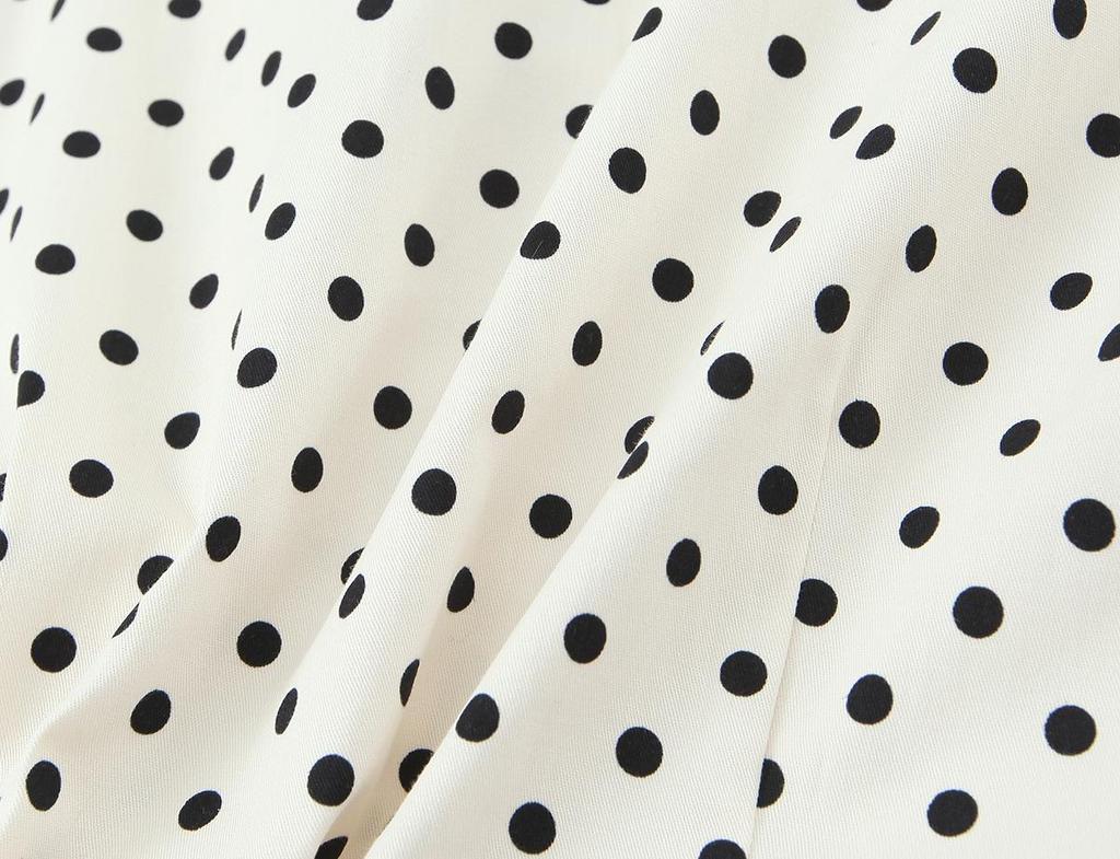 Frühling 2026 Europäisches Polka-Dot Hemdjacke & Mittellange Hosen Set