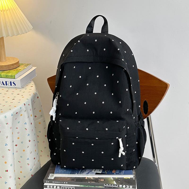 New Trendy Backpack Large Capacity Junior High School Student Leisure Student Class Schoolbag Women's Simple Backpack