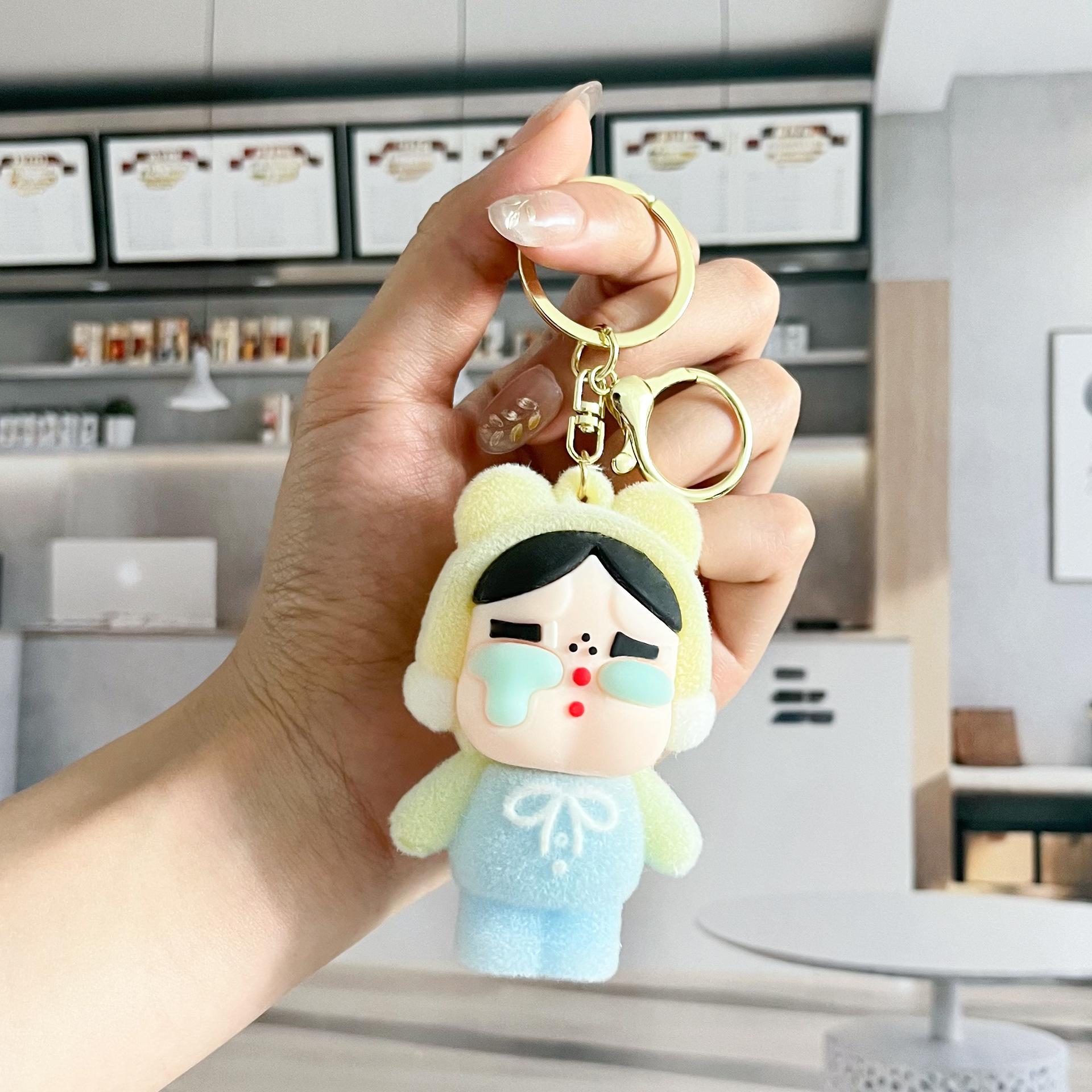 Малыш Бесплатно Милый Bubble Mart CRYBABY Плачущий Малыш Слезы Фабричная Серия Ручная Работа Милое Украшение синий