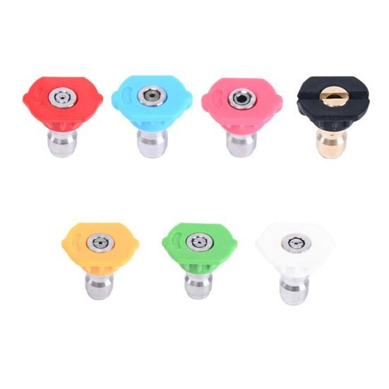 Spray Nozzle Set Pressure Washer Nozzle Tips with Nozzle Holder Universal Quick Connect Metal Nozzles Kit for Watering Plants Washing Cars