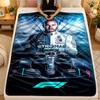 Flannel BlanketLewis Hamilton Warm Soft Throw Blanket for Indoor Sofa Bed Living Room Use