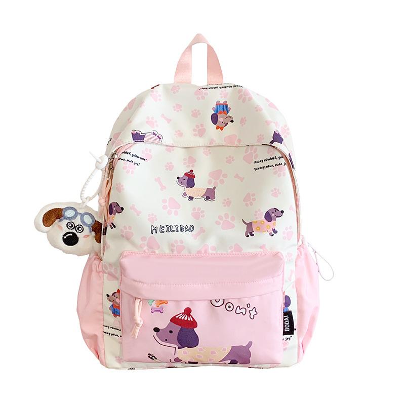 

2025 new cute high-value cartoon backpack high school junior high school backpack new large-capacity college student schoolbag рожевий