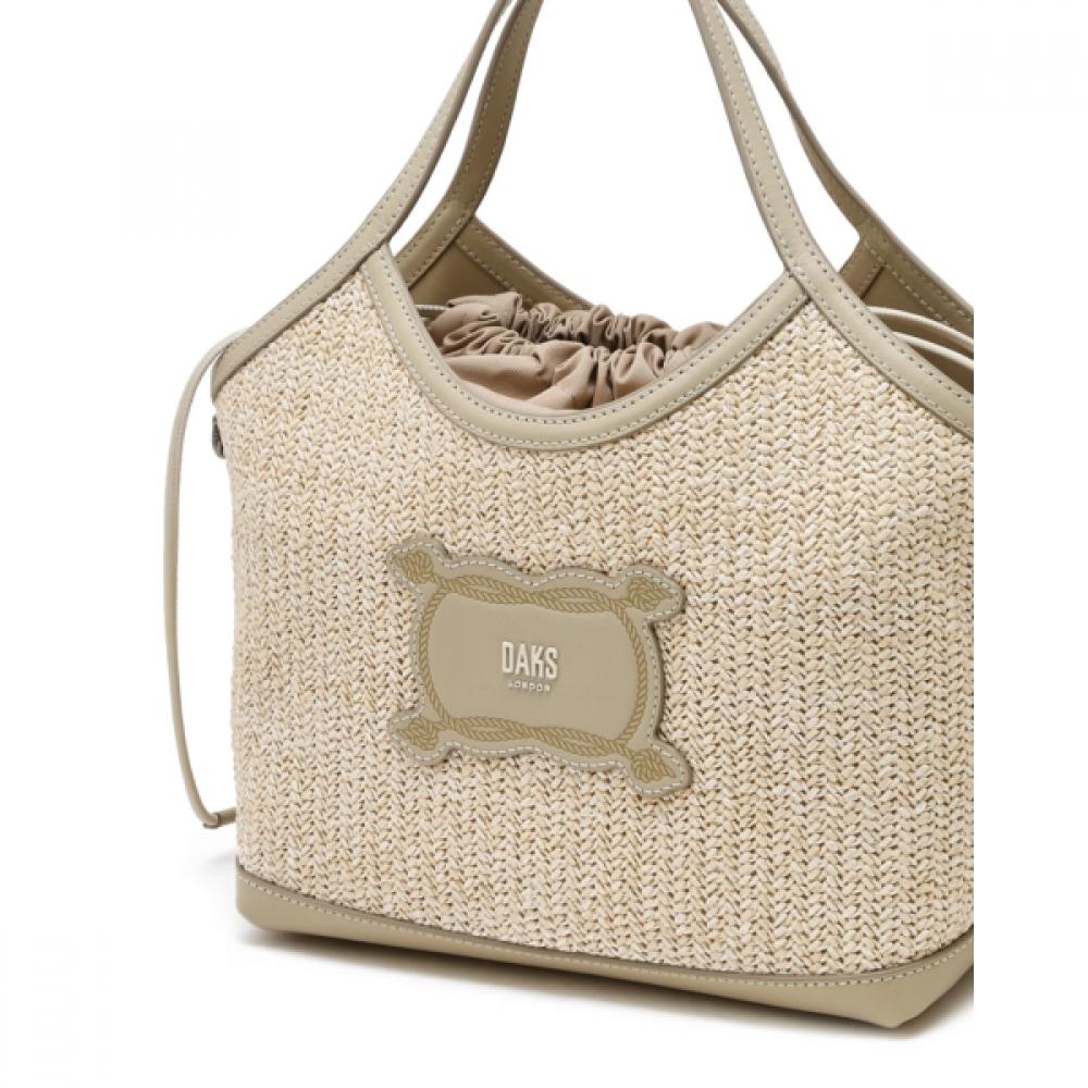 Daks Light Beige Raffia Tote M Dcba6e160i1