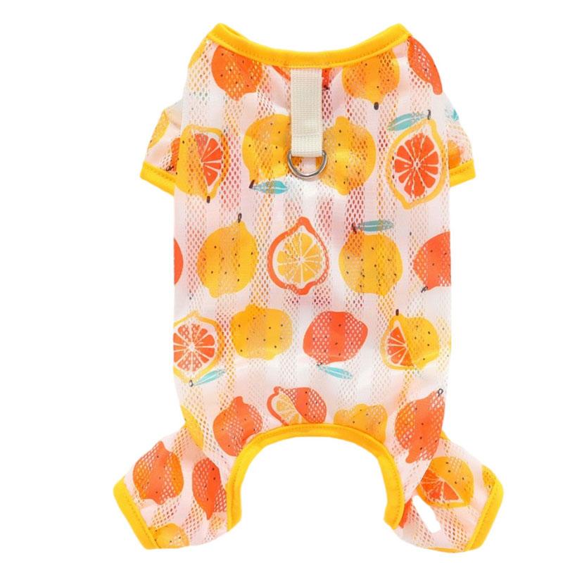 Hundekleidung Sommer Netz-Jumpsuit Pyjama Haustier Hund Einteiler Trainingsanzug Für Kleine Mittlere Hunde Dackel York Welpe Body Overalls L