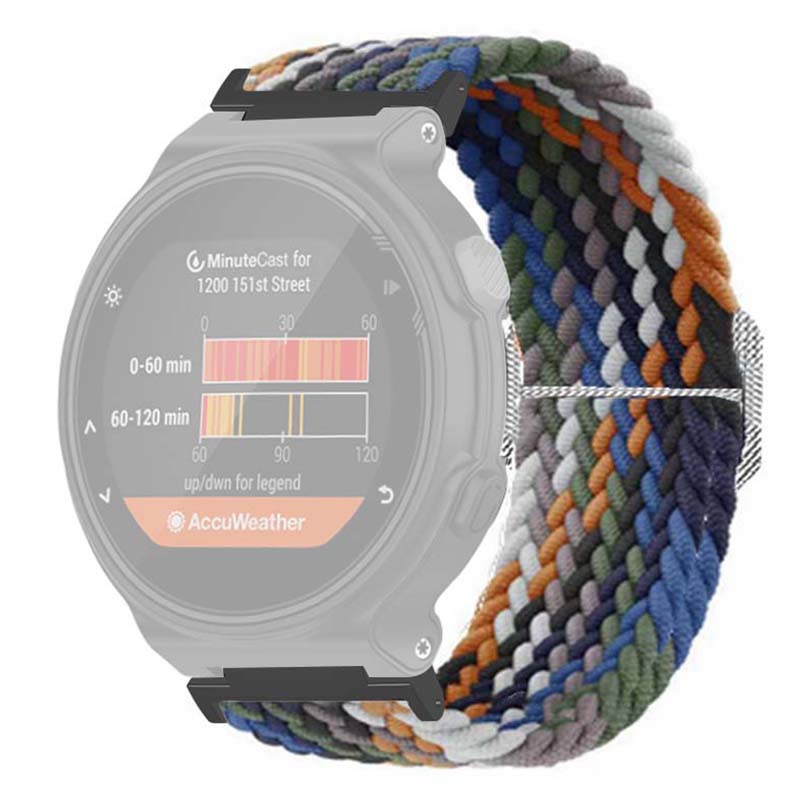 For Garmin Forerunner 220/230/235/735XT/620/630 Watch Strap Stretchy Braided Nylon Band