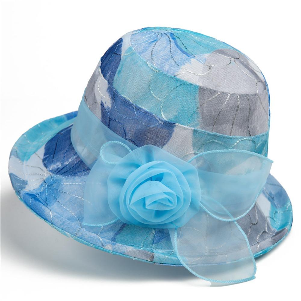 Korean Style Spring/Summer Fisherman Hat Flower Colorful Sunshade Tourist Cap Breathable Basin Top Hat Sunscreen Hat