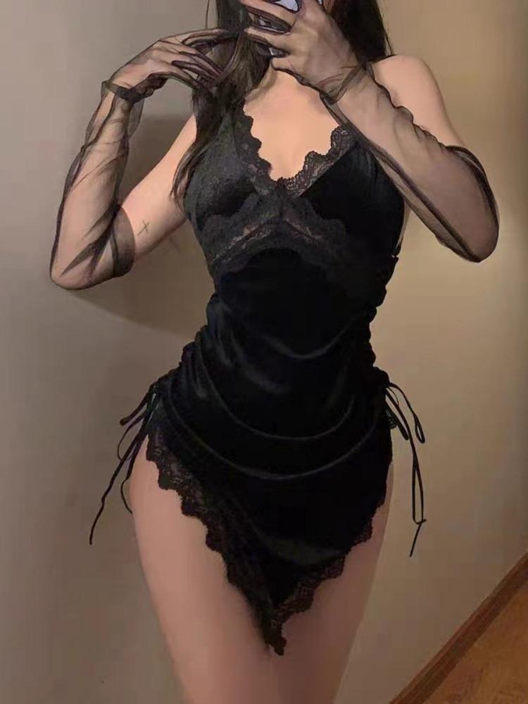 Erotic Sexy Lingerie for Women Transparent See Through Embroidery Teddy Bodysuit Teddy Nightgown Costume Intimat Erotic Outfit