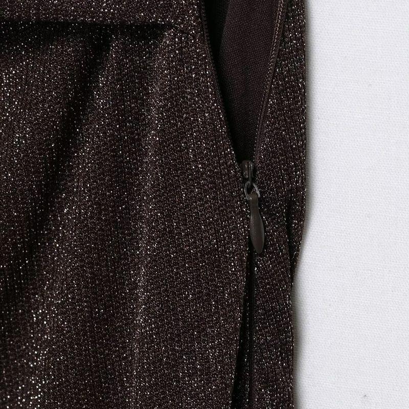 Kaslead New Women clothes Western Style Fashion Backless Metallic Color Line Length Dress 2180237