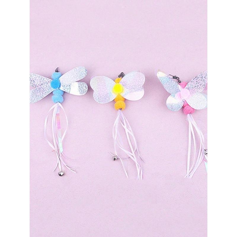 1 Piece Cat Teasing Stick Interactive Toy, Pet Artificial Feather Bell Refill Replacement Catcher Product, Suitable For Cat Exercise